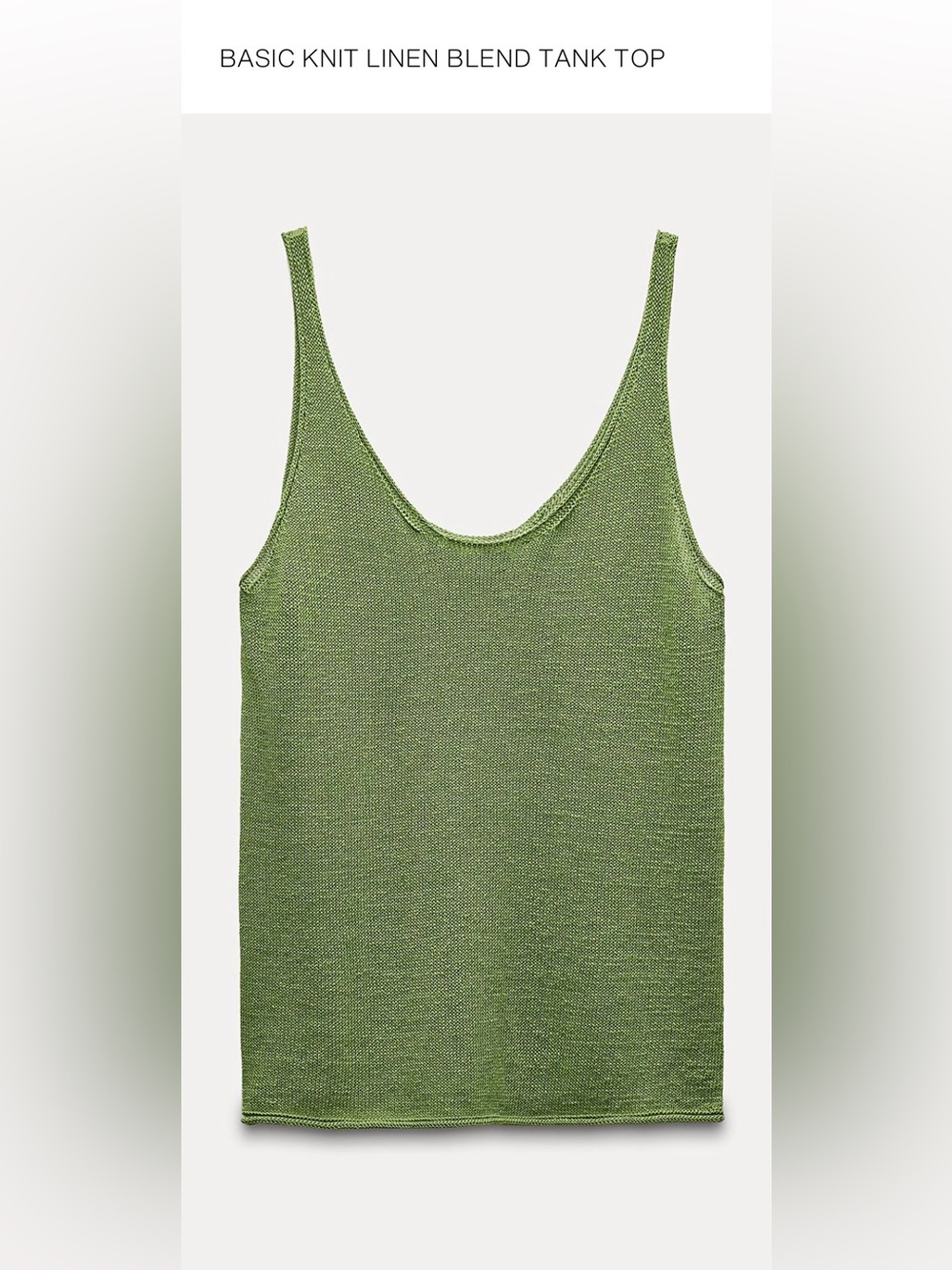Basic Knit Linen-Blend Tank Top